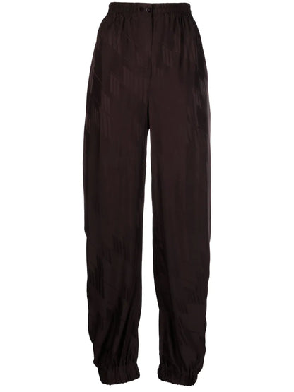 Logo-Jacquard Tapered Trousers