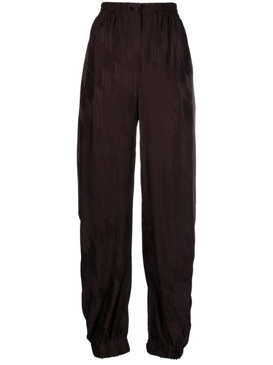 Logo-Jacquard Tapered Trousers