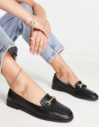 Verity Loafer Flat Shoes With Trim