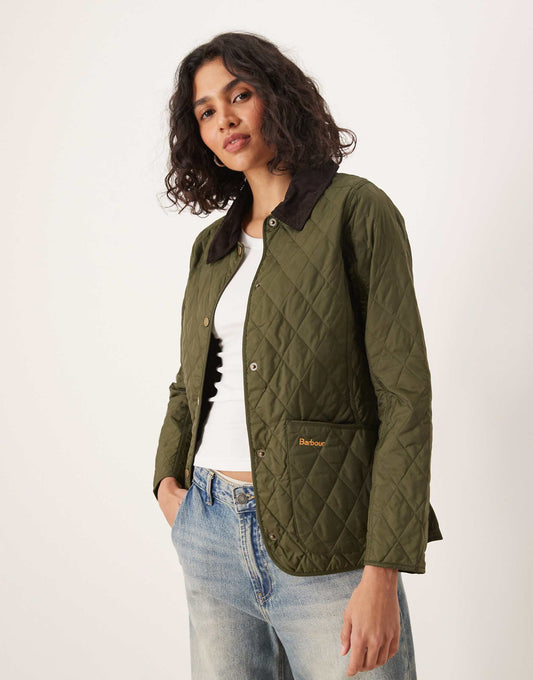 Annandale Diamond Quilt Jacket With Cord Collar