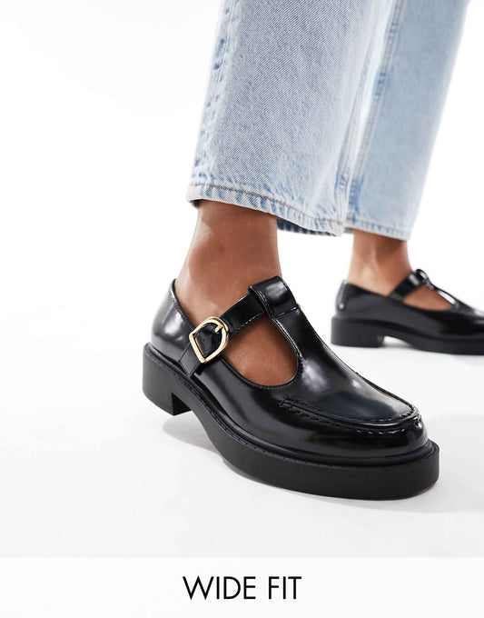 Wide Fit Margo Mary Jane Flat Shoes