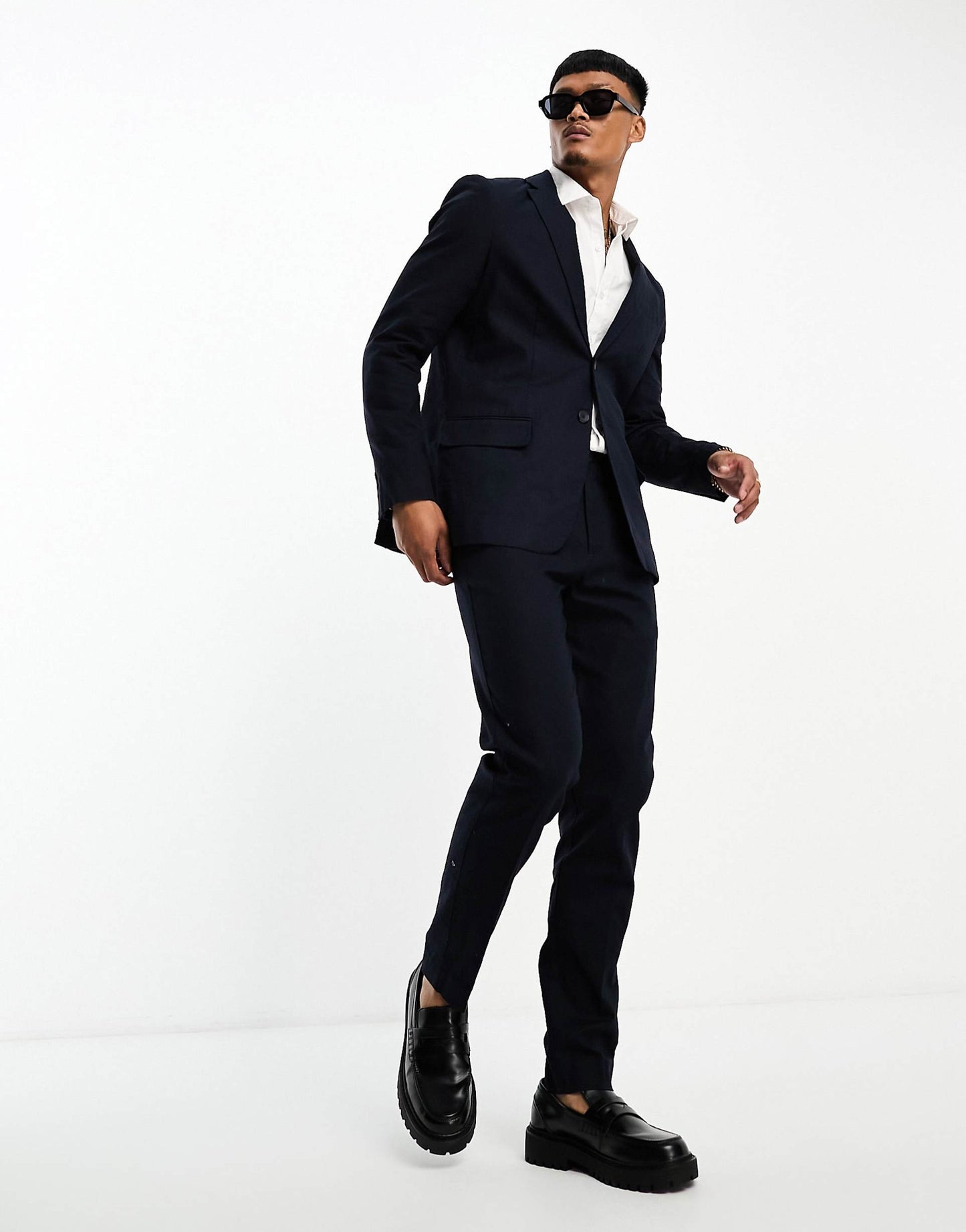 Slim Fit Linen Mix Suit Jacket
