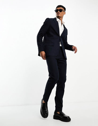 Slim Fit Linen Mix Suit Jacket