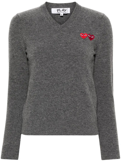 Double Heart Wool Jumper