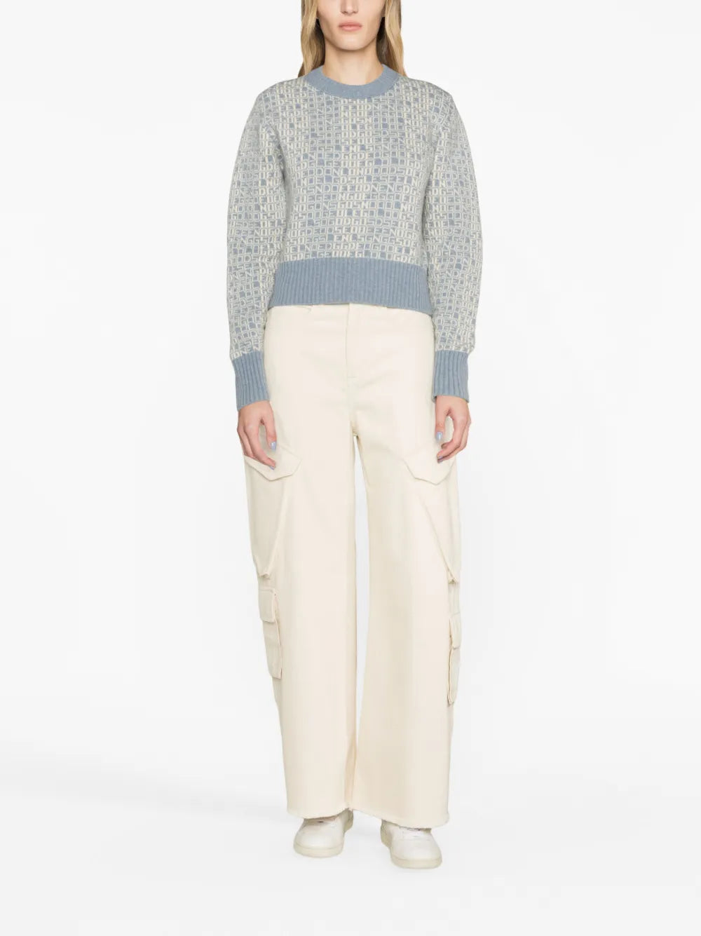 Intarsia-Knit Logo Jumper