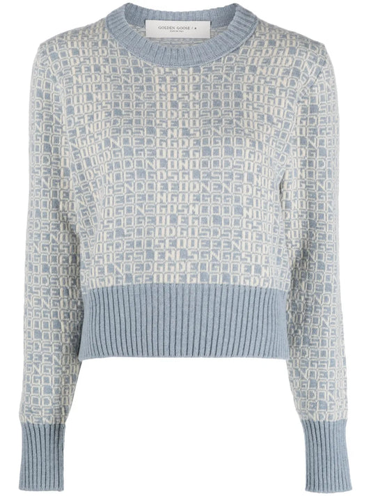 Intarsia-Knit Logo Jumper