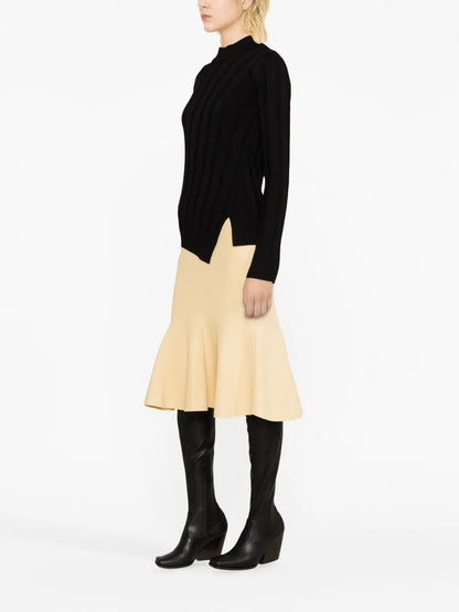 Asymmetric-Hem Knit Jumper