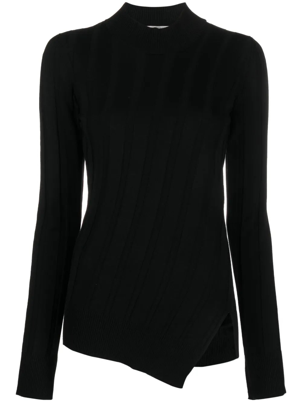 Asymmetric-Hem Knit Jumper