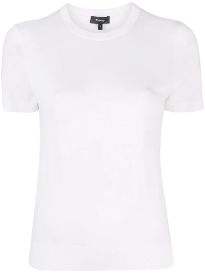 Fine-Knit Wool-Blend Top