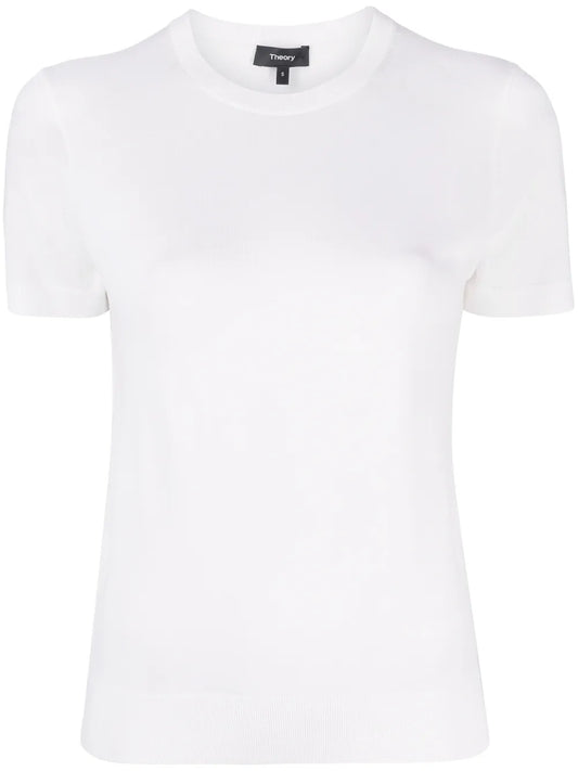 Fine-Knit Wool-Blend Top