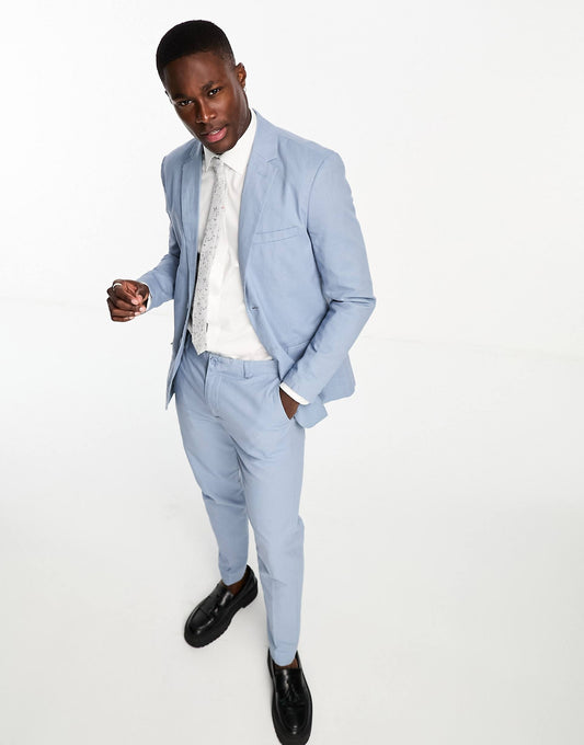 Slim Fit Linen Mix Suit Jacket