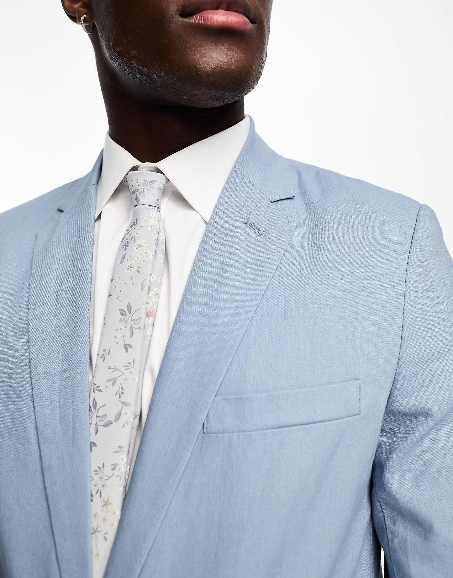 Slim Fit Linen Mix Suit Jacket