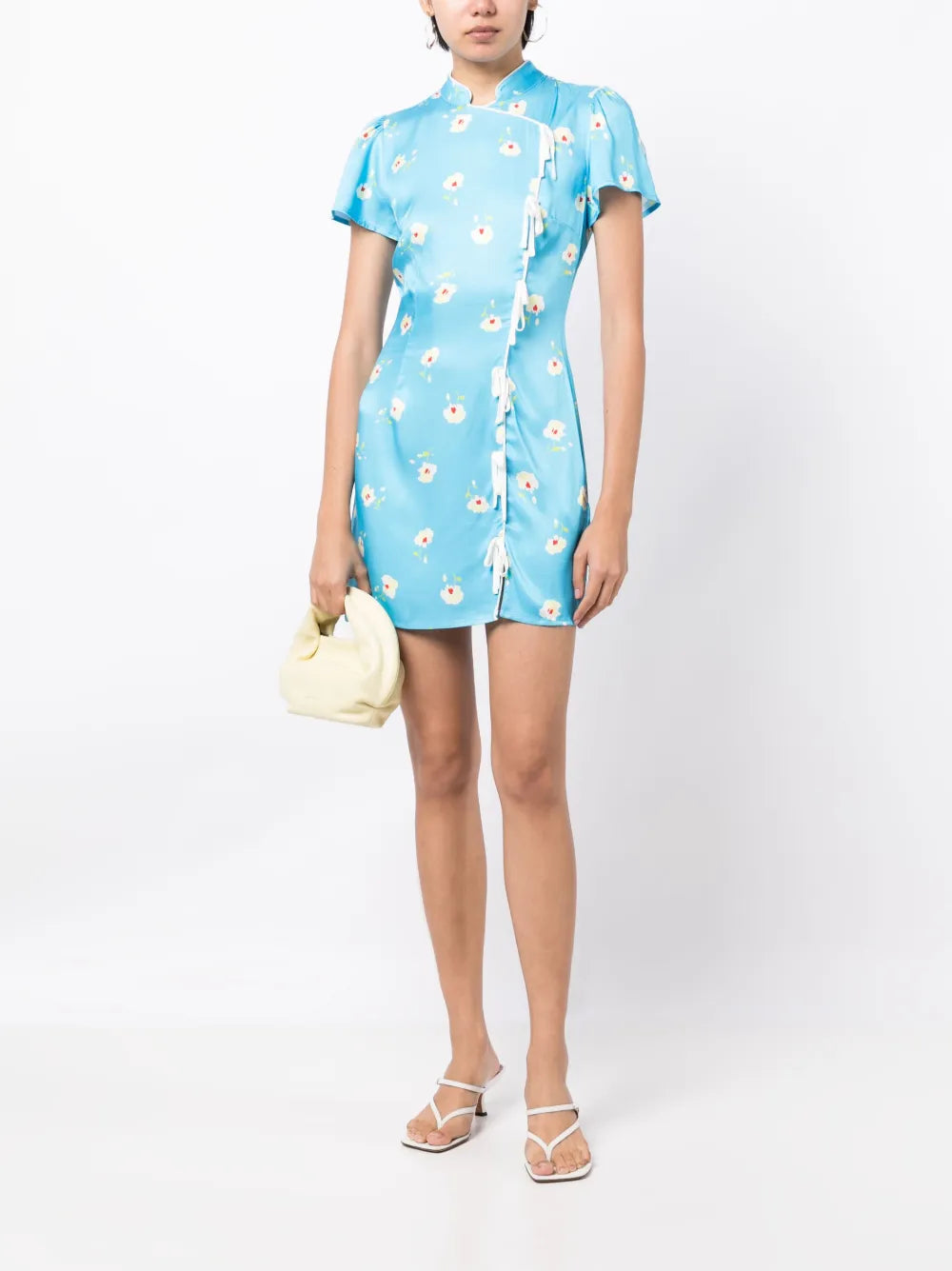 Floral-Print Short-Sleeve Minidress