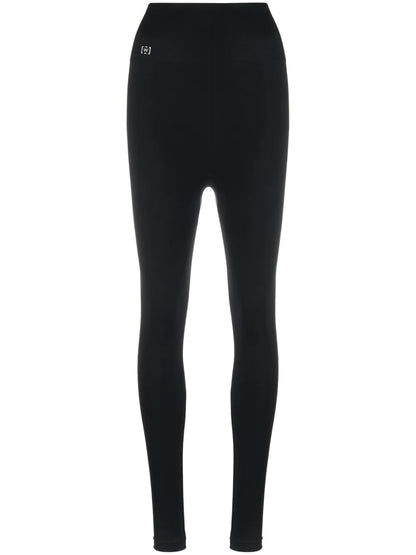 Gathered Stretch-Jersey Leggings