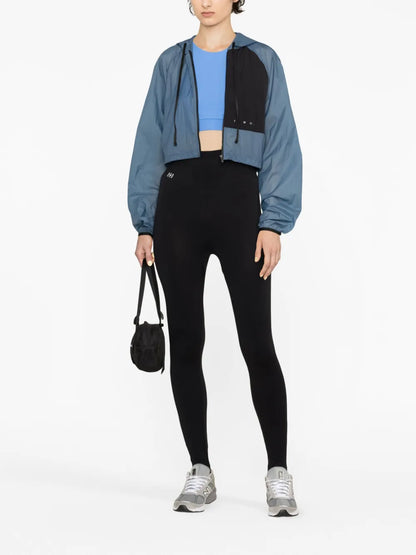 Gathered Stretch-Jersey Leggings