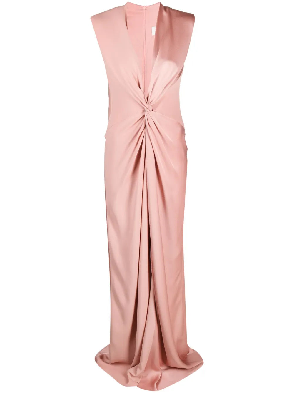 Twist-Front V-Neck Maxi Dress