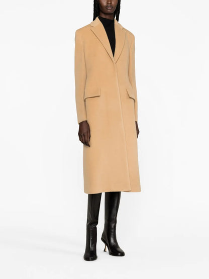 Virgin-Wool Single-Breasted Coat