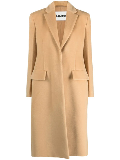 Virgin-Wool Single-Breasted Coat