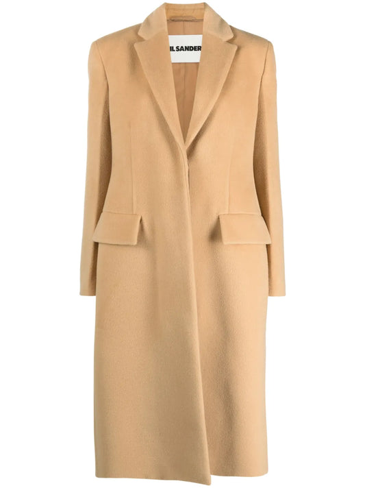 Virgin-Wool Single-Breasted Coat