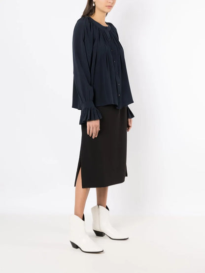 Fenda Side-Slit Midi Skirt
