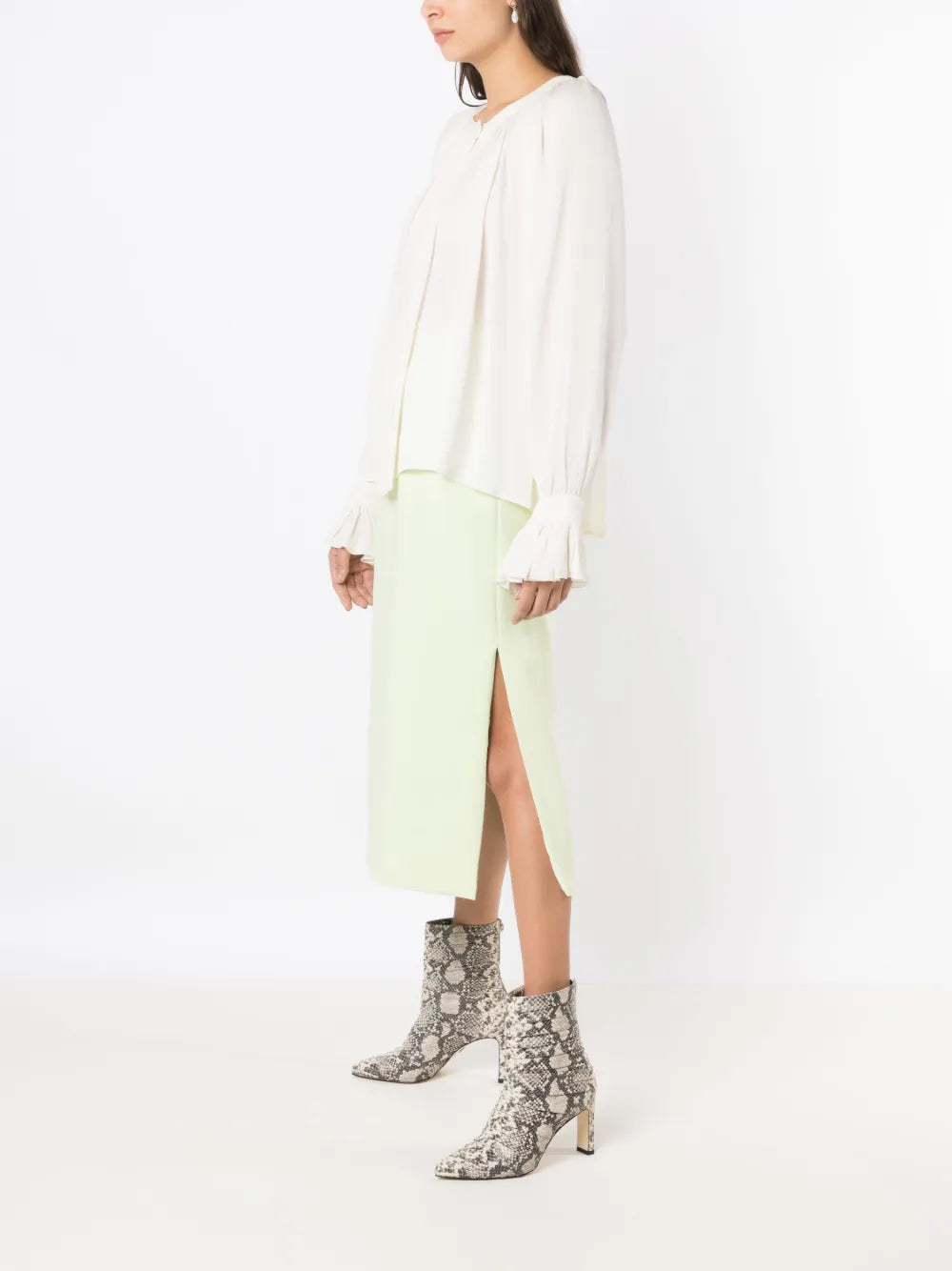Fenda Side-Slit Midi Skirt