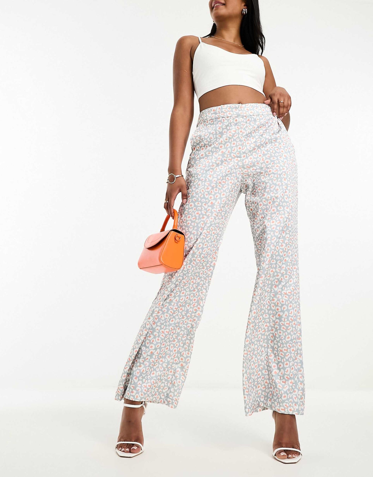 Leopard Straight Suit Trousers