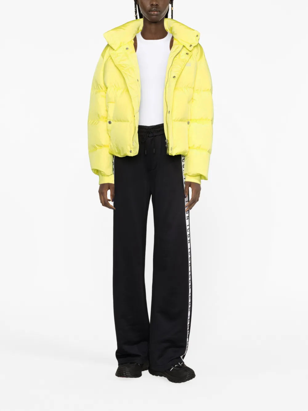 Logo-Tape Wide-Leg Track Pants