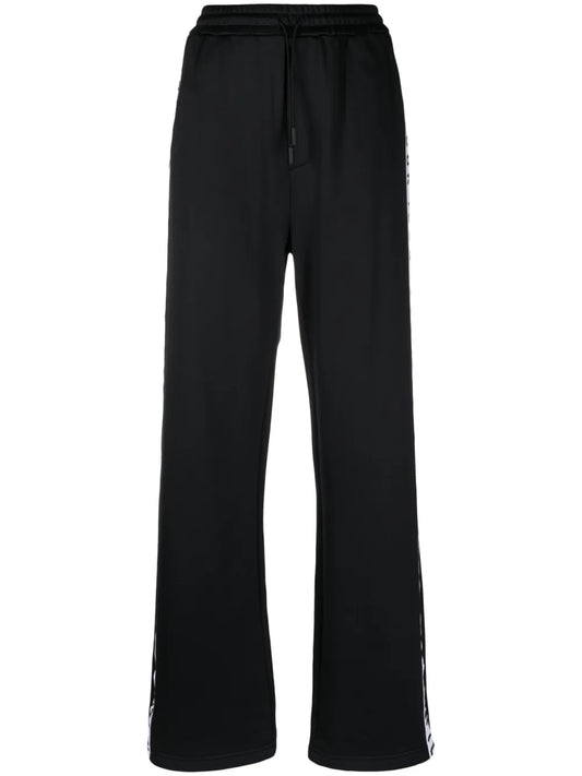 Logo-Tape Wide-Leg Track Pants