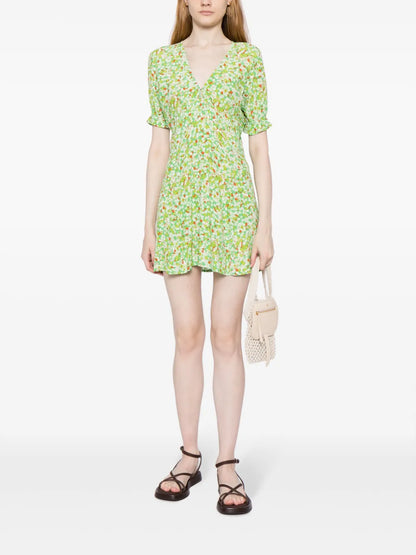 La Belle Floral-Print Minidress