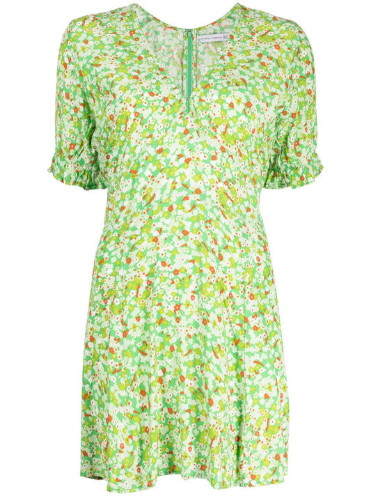 La Belle Floral-Print Minidress