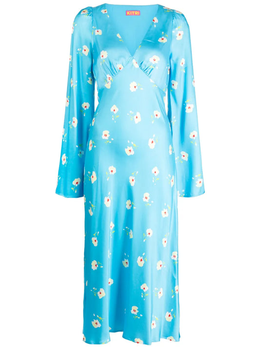 Libby Floral-Print Midi Dress