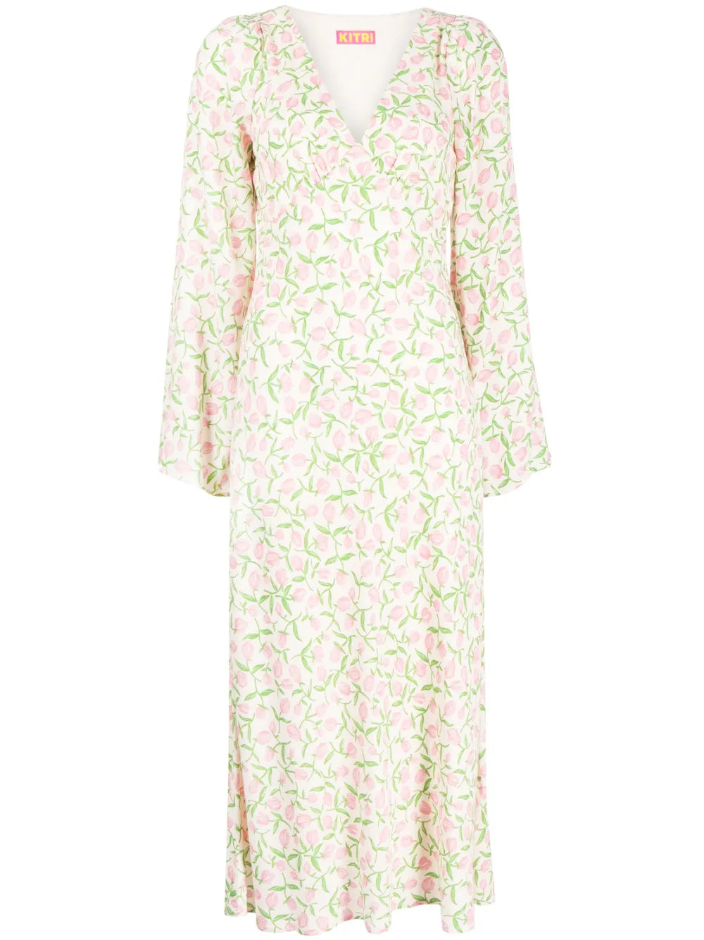Libby Tulip-Print Midi Dress