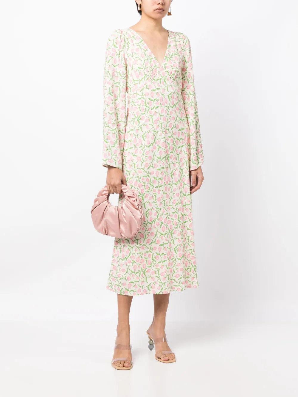 Libby Tulip-Print Midi Dress