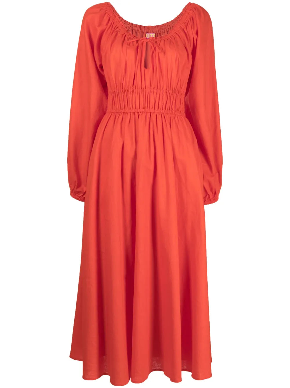Luella Long-Sleeve Midi Dress