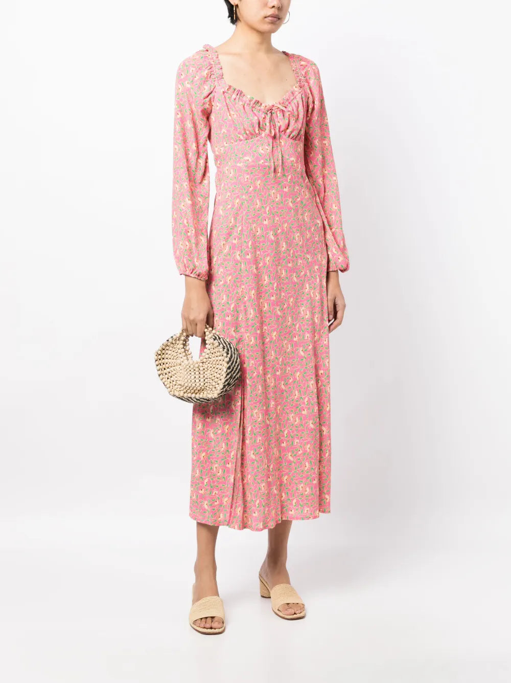 Olimani Floral-Print Midi Dress