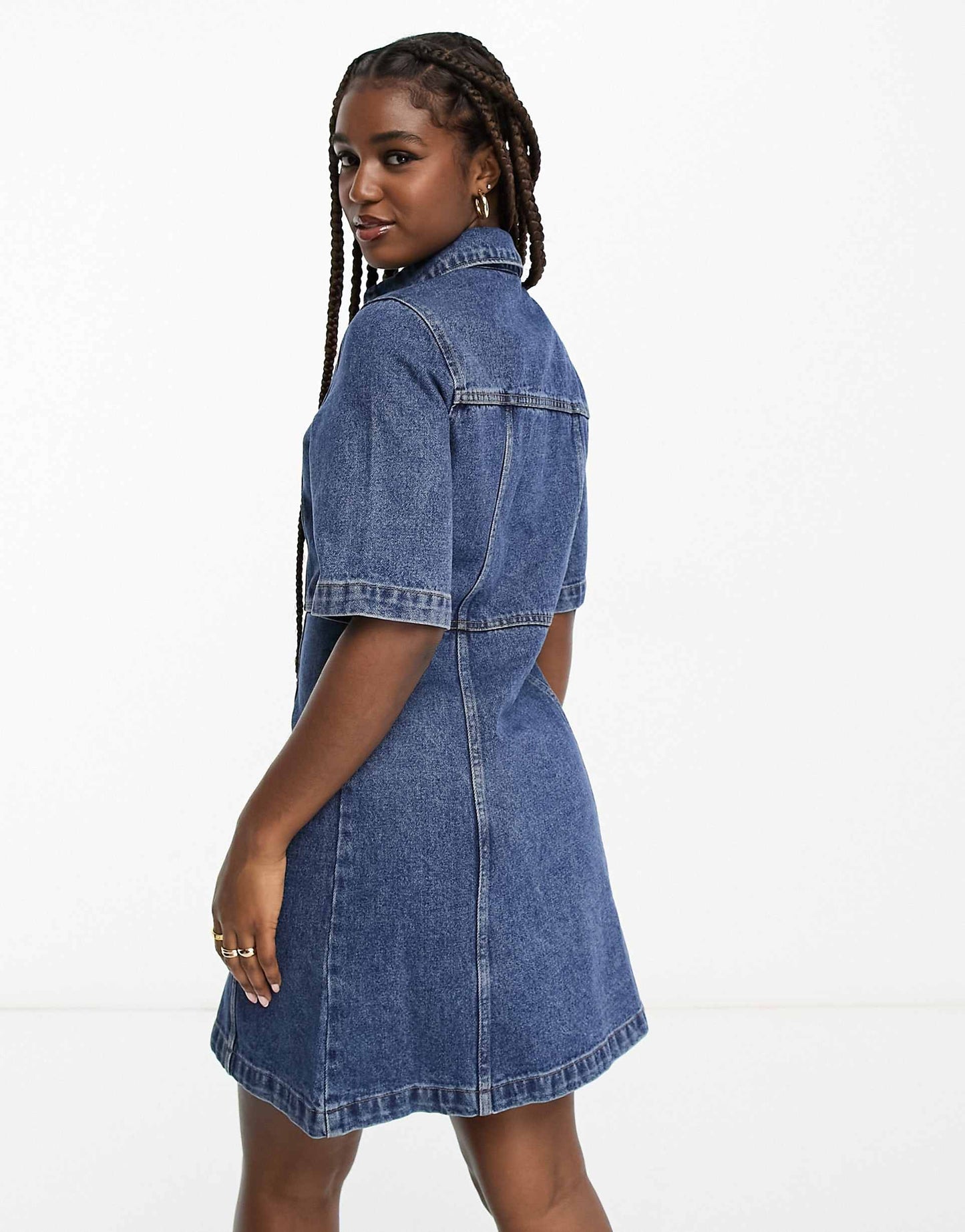 Denim Mini Shirt Dress