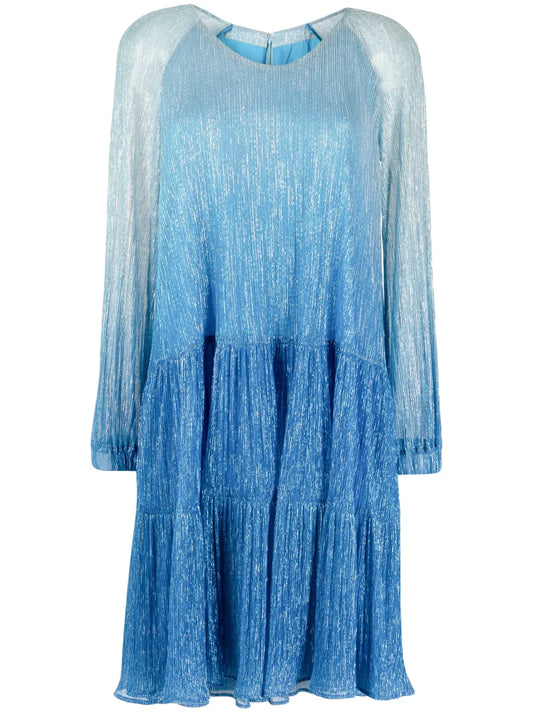 Gradient-Effect Long-Sleeve Dress
