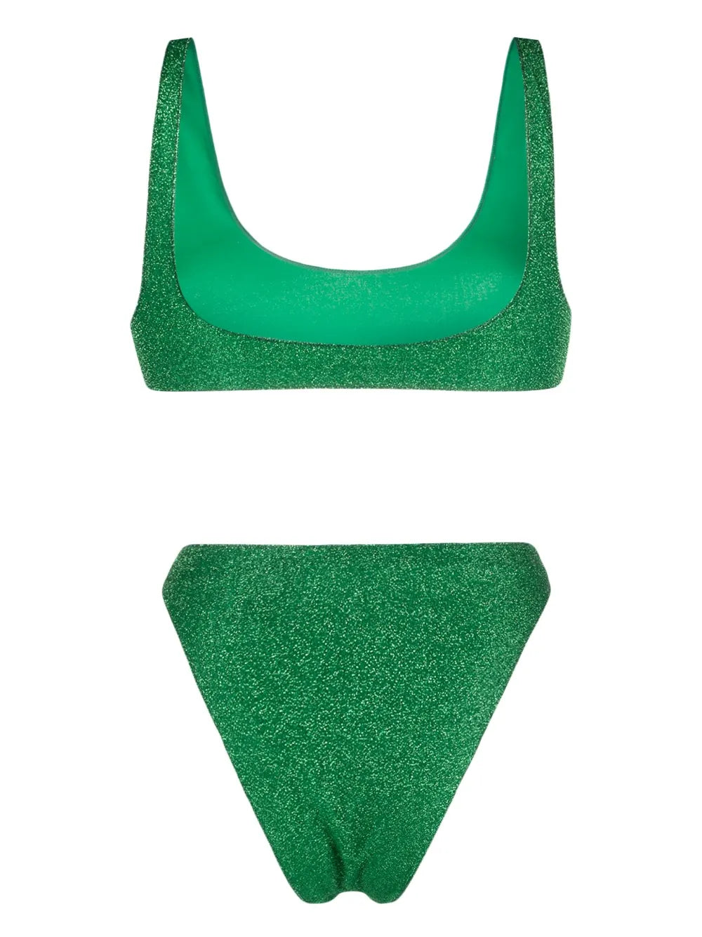 Metallic-Threading Bikini Set