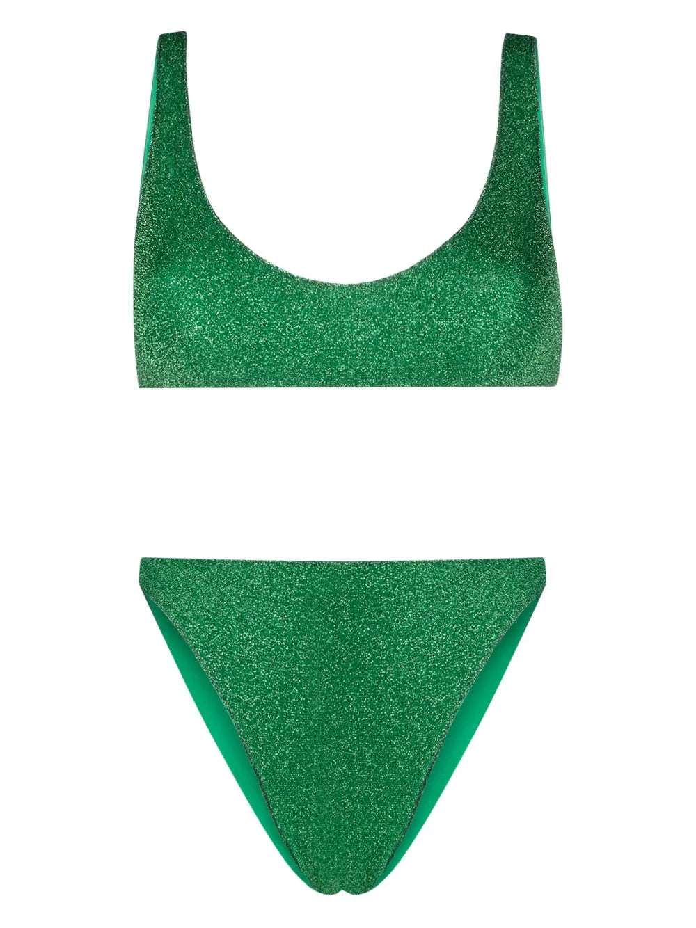 Metallic-Threading Bikini Set
