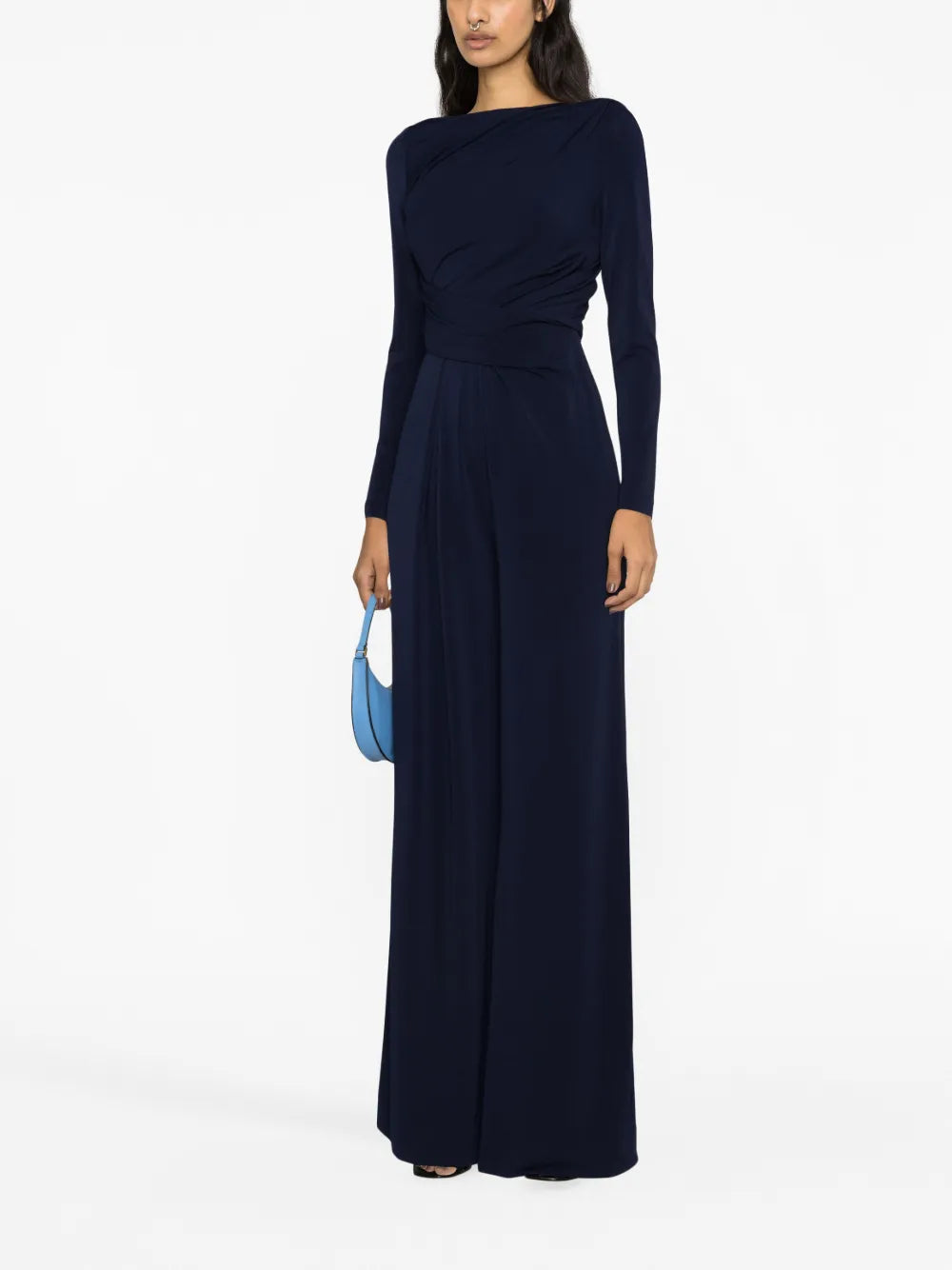 Gathered Wide-Leg Jumpsuit