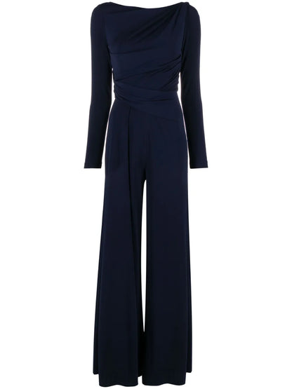 Gathered Wide-Leg Jumpsuit