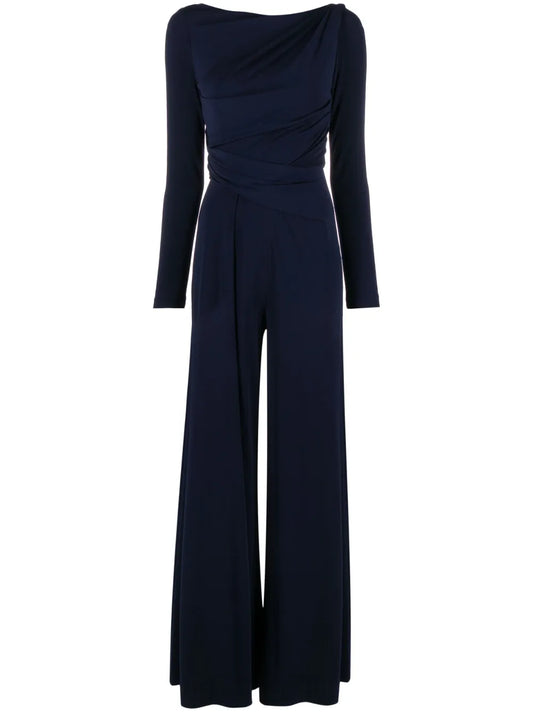 Gathered Wide-Leg Jumpsuit