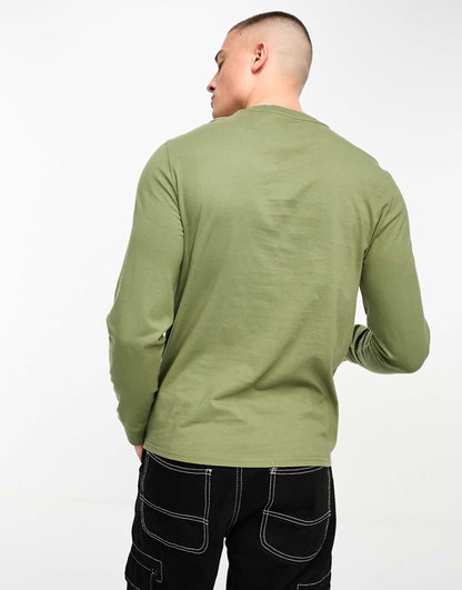 Long Sleeve T-Shirt With Small Batwing Logo