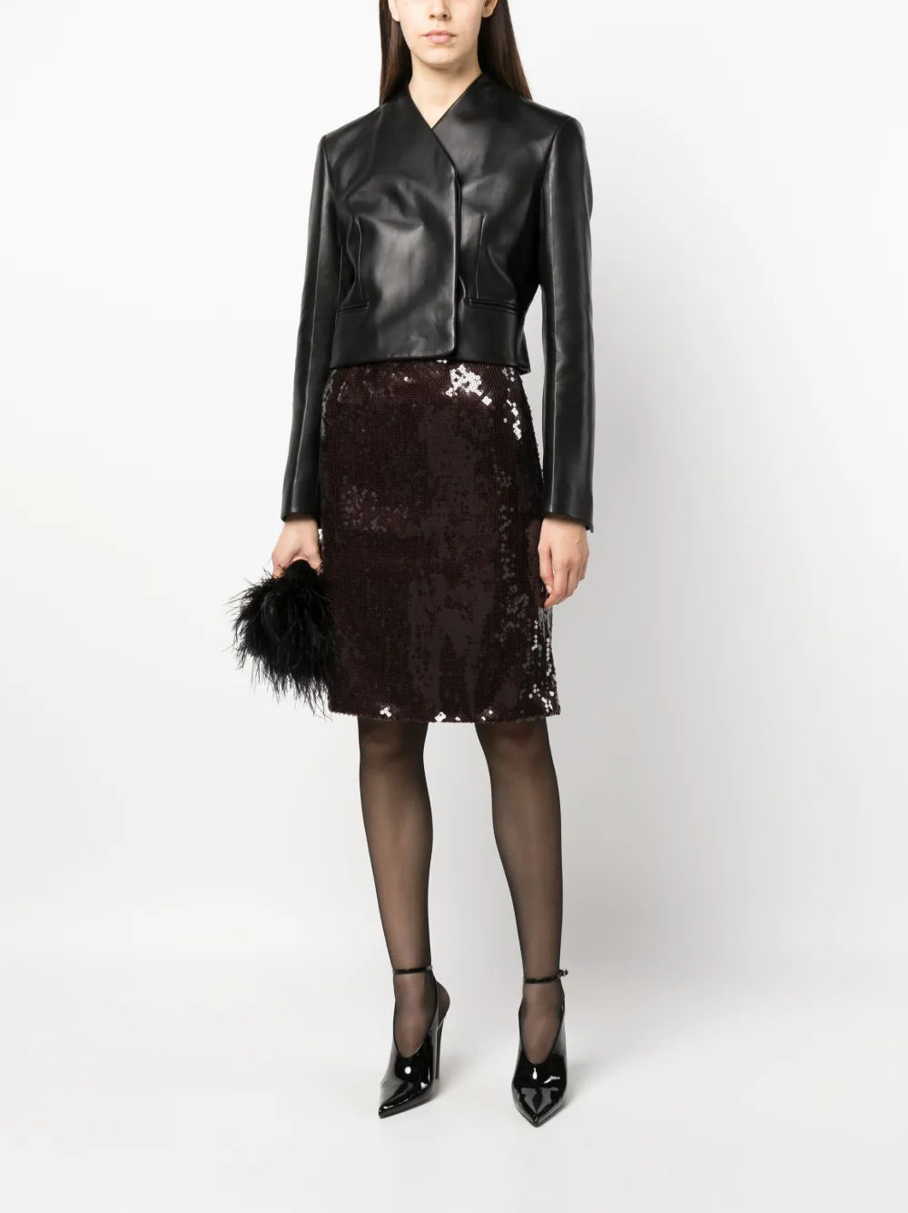 Wile Sequinned Midi Skirt