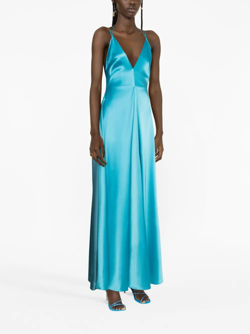 Halterneck Satin Gown