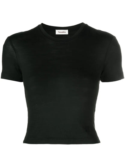 Round-Neck Wool T-Shirt