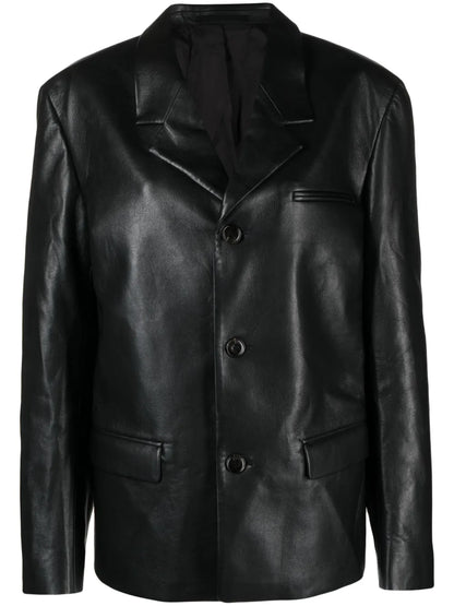 Rox Regenerated-Leather Blazer