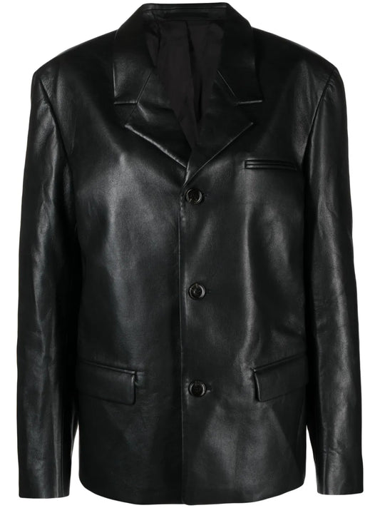 Rox Regenerated-Leather Blazer