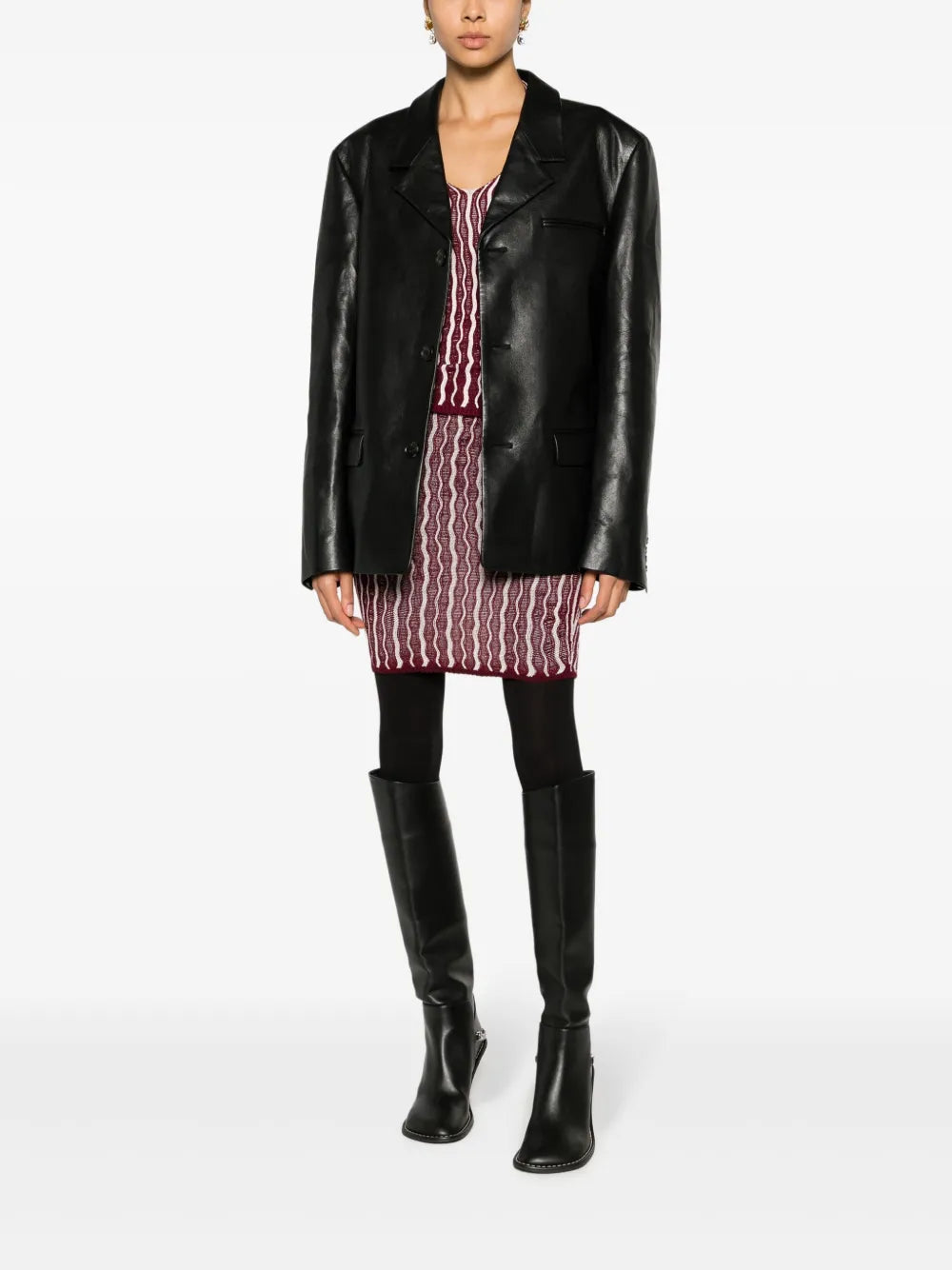 Rox Regenerated-Leather Blazer