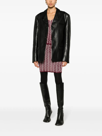 Rox Regenerated-Leather Blazer